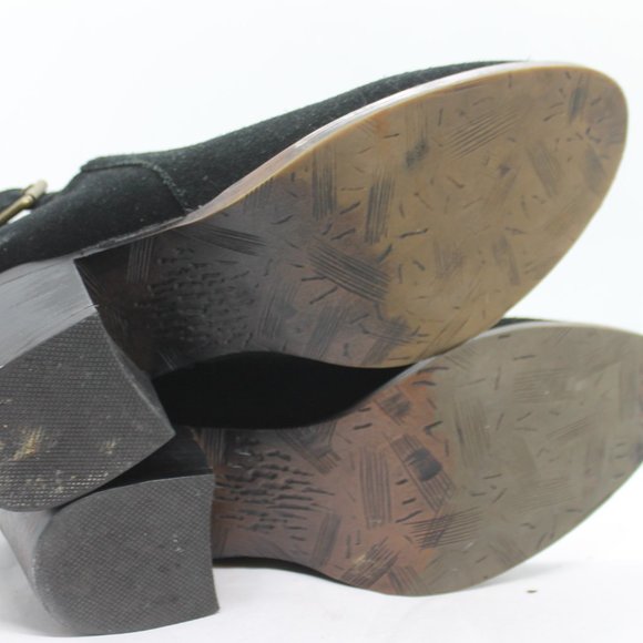 Soho Cobbler Women's Black Suede Booties w/ Side Buckle size 7.5M - Picture 5 of 5